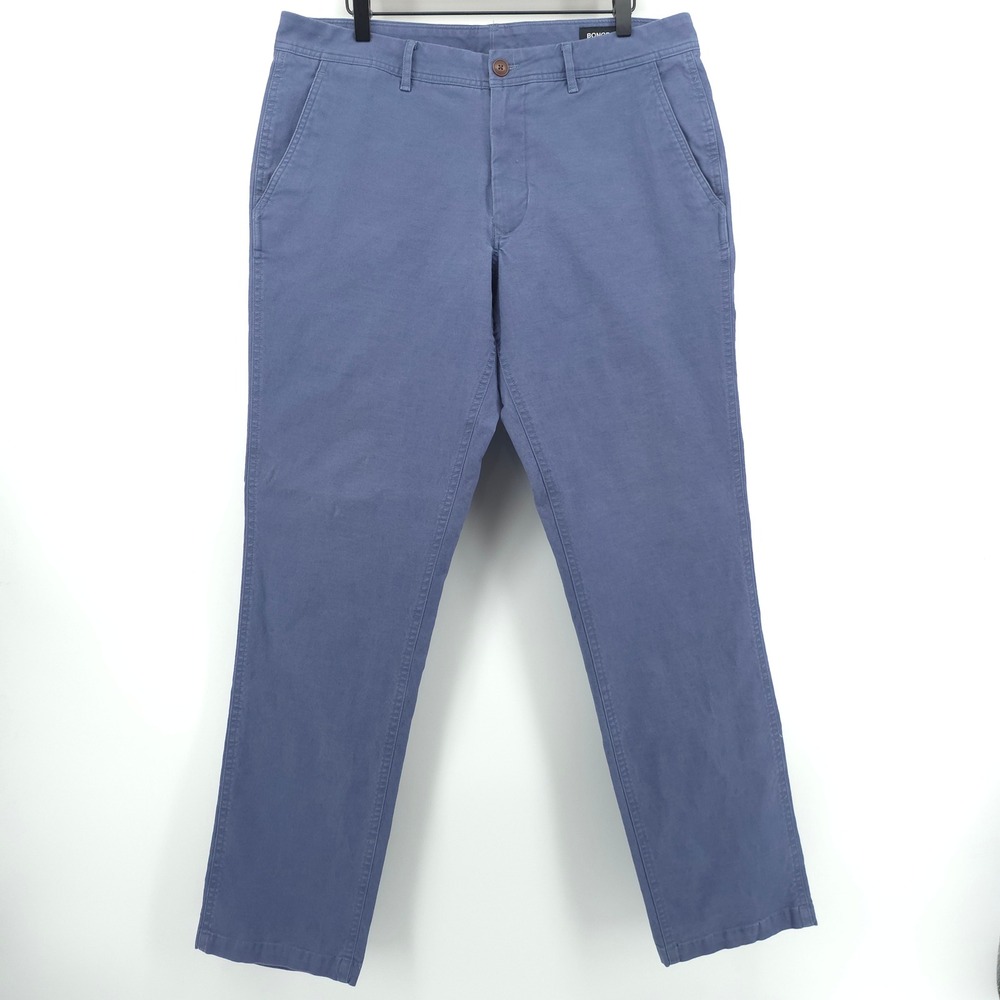 Bonobos Athletic Fit Mens Chinos 35x32 Blue Cotton Casual Trousers